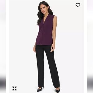 Calvin Klein Purple Sleeveless Blouse